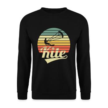 Kite Surfer Vintage Kitesurfing Kitesurfer Kiter - Unisex Sweatshirt - black - Front - Alina (178cm) & Michal (187cm)