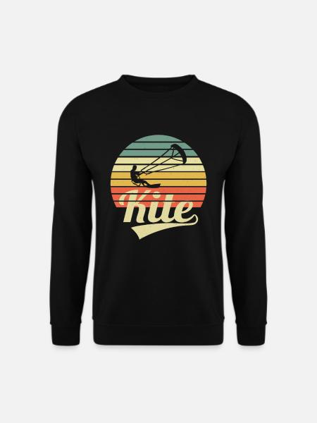 Kite Surfer Vintage Kitesurfing Kitesurfer Kiter - Unisex Pullover - Schwarz