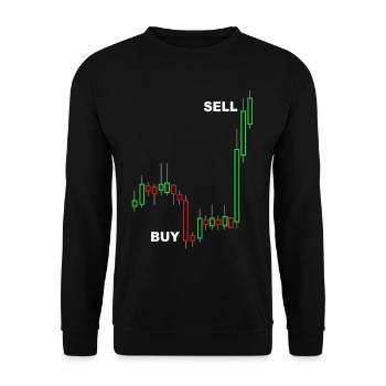 stock exchange - Unisex Sweatshirt - black - Front - Alina (178cm) & Michal (187cm)