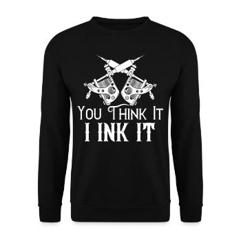 Tattoo Tattoo Tattoo Machine Tattoo Machine - Unisex Sweatshirt - black - Front - Alina (178cm) & Michal (187cm)
