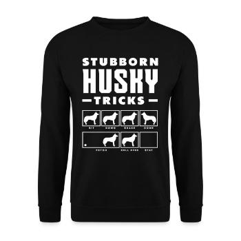 Husky tours de chien husky amateur de husky cadeau - Sweat-shirt Unisexe - noir - Devant - Alina (178cm) & Michal (187cm)