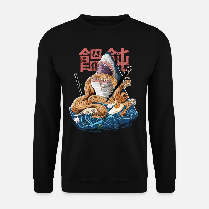 Japan Miso Ramen Udon Haifisch Geschenk vintage - Unisex Pullover - Schwarz