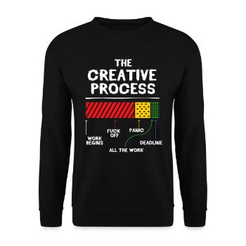 Graphic Designer Graphic Designer Artist - Unisex Sweatshirt - black - Front - Alina (178cm) & Michal (187cm)