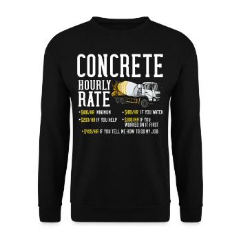Béton bétonnières Chantiers - Sweat-shirt Unisexe - noir - Devant - Alina (178cm) & Michal (187cm)