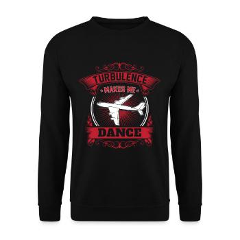 Avion Aviation Pilote Turbulence Makes Me Dance - Sweat-shirt Unisexe - noir - Devant - Alina (178cm) & Michal (187cm)