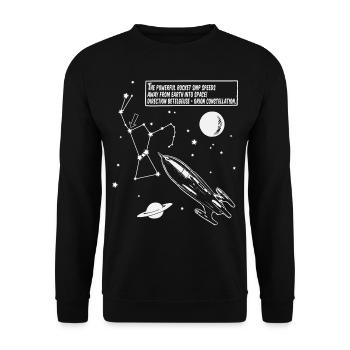 Bételgeuse Beteigeuze Constellation d’Orion - Sweat-shirt Unisexe - noir - Devant - Alina (178cm) & Michal (187cm)