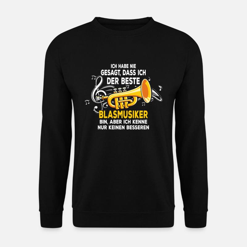 Der Beste Blasmusiker Blasmusik Trompete Musiker - Unisex Pullover - Schwarz