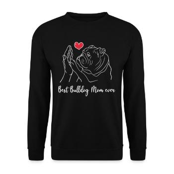 Best English Bulldog Mom Ever Bulldoggen Mama - Sweat-shirt Unisexe - noir - Devant - Alina (178cm) & Michal (187cm)