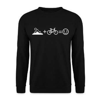 MOUNTAIN BIKE LUSTIG Mountain Biker Mountain Bike - Unisex Sweatshirt - black - Front - Alina (178cm) & Michal (187cm)