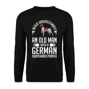 Allemand cheveux courts GSP chiots propriétaire - Sweat-shirt Unisexe - noir - Devant - Alina (178cm) & Michal (187cm)