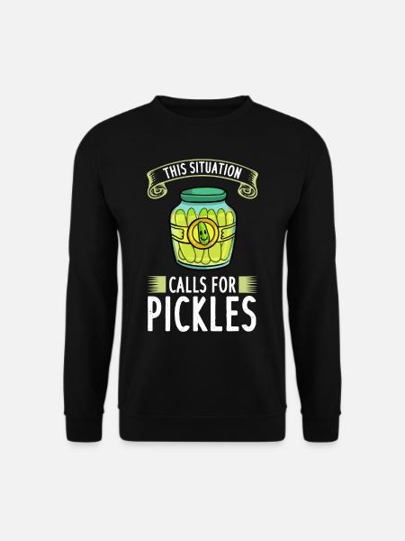 Essiggurke Gewürzgurke Dill Cornichons Gurke - Unisex Pullover - Schwarz