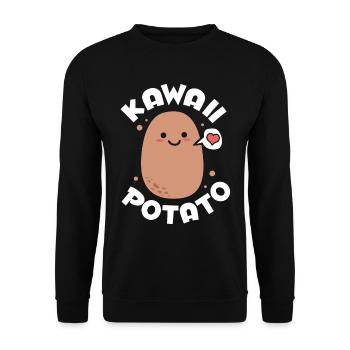 Otaku Kawaii - Unisex Pullover - Schwarz - Vorne - Alina (178cm) & Michal (187cm)