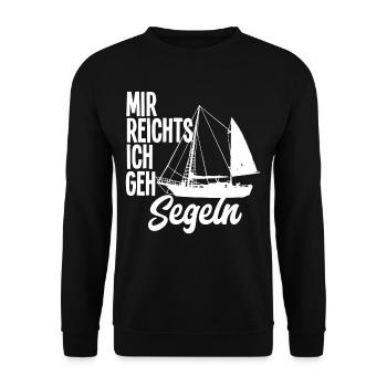 Segeln Segelschiff Kapitän Hobby - Unisex Pullover - Schwarz - Vorne - Alina (178cm) & Michal (187cm)