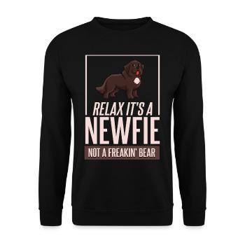 Terre-Neuve Newfie chiot chiot propriétaire propriétaire - Sweat-shirt Unisexe - noir - Devant - Alina (178cm) & Michal (187cm)