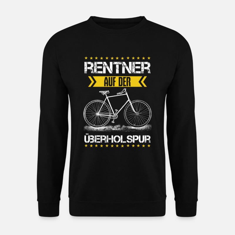 Geschenkidee für Rentner mit E-Bike oder Fahrrad - Unisex Pullover - Schwarz