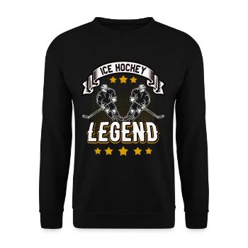 Hockey de glace Légende Sport Hockey joueur sport - Sweat-shirt Unisexe - noir - Devant - Alina (178cm) & Michal (187cm)