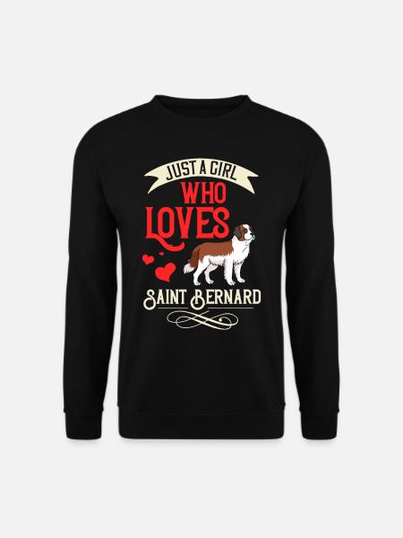 Bernhardiner Hund Bernhardshund Besitzer Halter - Unisex Pullover - Schwarz