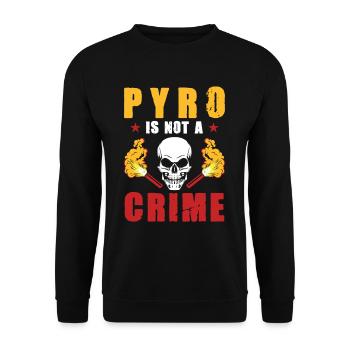 Pyro is not a crime Pyro ist kein Verbrechen - Unisex Sweatshirt - black - Front - Alina (178cm) & Michal (187cm)