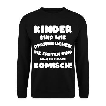 Kinder großer Bruder Schwester schwarzer Humor - Unisex Pullover - Schwarz - Vorne - Alina (178cm) & Michal (187cm)