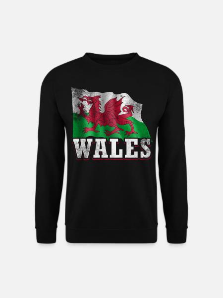 Wales Flag - Unisex Sweatshirt - black