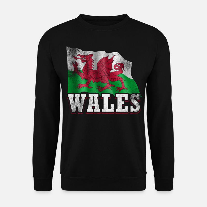 Wales Flag - Unisex Sweatshirt - black