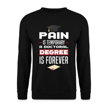 Drôle de doctorant Sort - Sweat-shirt Unisexe - noir - Devant - Alina (178cm) & Michal (187cm)