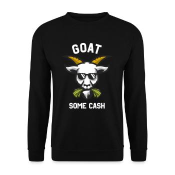 Goat some Cash drôle chèvre bouc avec de l’argent - Sweat-shirt Unisexe - noir - Devant - Alina (178cm) & Michal (187cm)