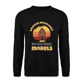Mushroom Mushroom Collector Mushroom Mycologist - Unisex Sweatshirt - black - Front - Alina (178cm) & Michal (187cm)