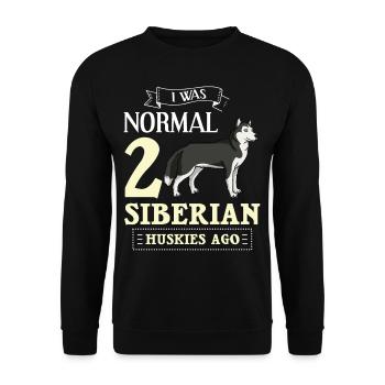 Siberian husky chiot chiots propriétaires amant - Sweat-shirt Unisexe - noir - Devant - Alina (178cm) & Michal (187cm)