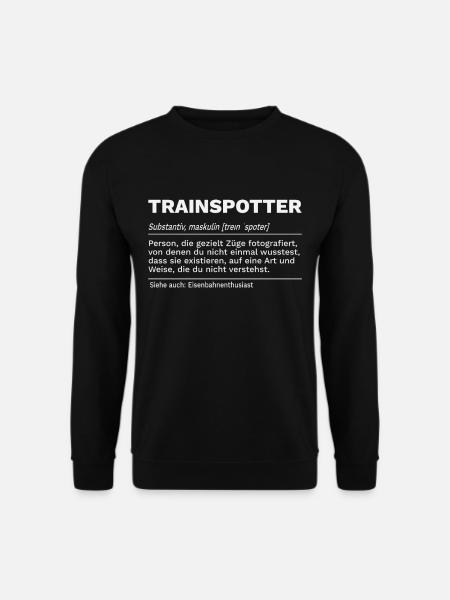 Train Spotter Railway Photography Definition - Unisex Sweatshirt - black