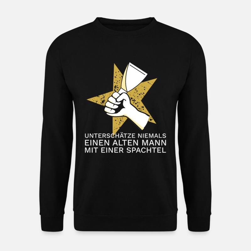 Gipskarton Trockenbau Spachtel Drywall Vintage - Unisex Pullover - Schwarz