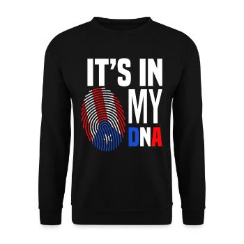 DNA Heimatland Puerto Rico - Unisex Pullover - Schwarz - Vorne - Alina (178cm) & Michal (187cm)