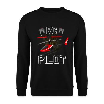 Model Flight RC Helicopter Pilot Model Helicopter - Unisex Sweatshirt - black - Front - Alina (178cm) & Michal (187cm)