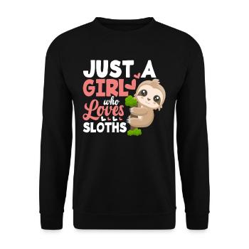 Douce fille paresseux cadeau - Sweat-shirt Unisexe - noir - Devant - Alina (178cm) & Michal (187cm)