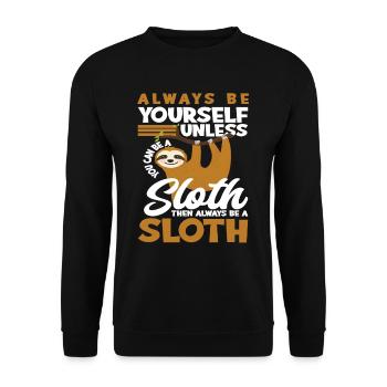 Paresseux Toujours Vous Vous vous fauchez - Sweat-shirt Unisexe - noir - Devant - Alina (178cm) & Michal (187cm)