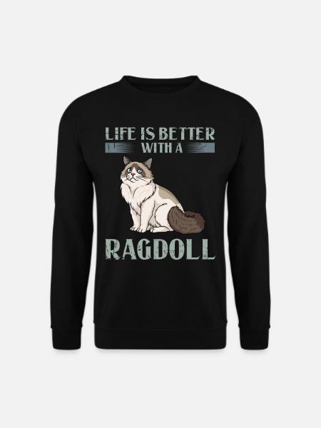 Ragdoll Katze Geschenk Kätzchen Besitzer Liebhaber - Unisex Pullover - Schwarz