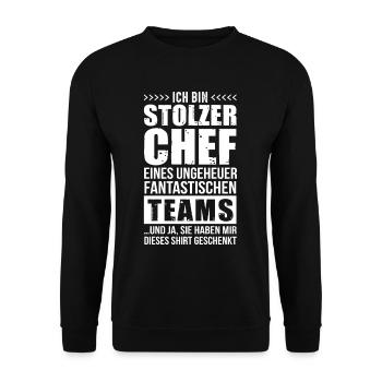 Je suis fier de bosser une sacrée bonne équipe - Sweat-shirt Unisexe - noir - Devant - Alina (178cm) & Michal (187cm)