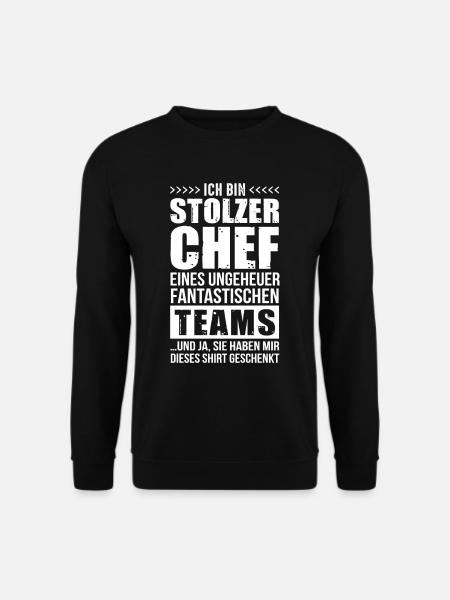 Ich bin stolzer Chef eines verdammt guten Team - Unisex Pullover - Schwarz