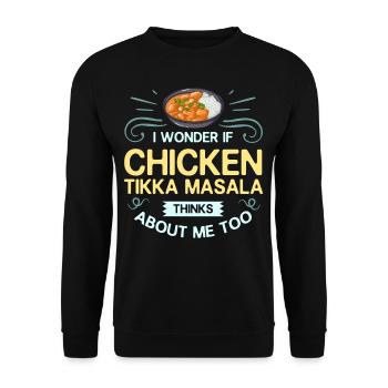Chicken tikka masala CTM Indian food curry - Unisex Sweatshirt - black - Front - Alina (178cm) & Michal (187cm)
