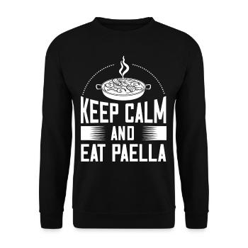 Paella Spain Valenciana Pan Spanish Food - Unisex Sweatshirt - black - Front - Alina (178cm) & Michal (187cm)