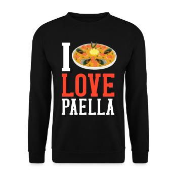 Paella Spain Valenciana Pan Spanish Food - Unisex Sweatshirt - black - Front - Alina (178cm) & Michal (187cm)