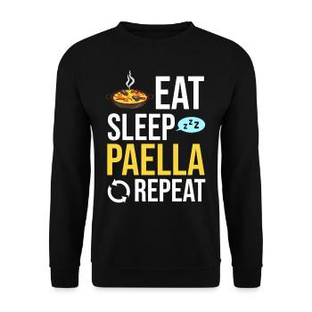 Paella Spain Valenciana Pan Spanish Food - Unisex Sweatshirt - black - Front - Alina (178cm) & Michal (187cm)