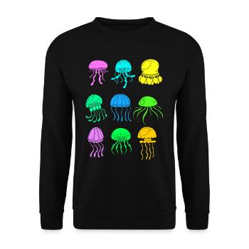 Jellyfish Species Jellyfish - Unisex Sweatshirt - black - Front - Alina (178cm) & Michal (187cm)