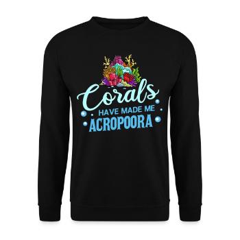 Corail Riff Aquarium Aquarist Doux Pierre Poisson - Sweat-shirt Unisexe - noir - Devant - Alina (178cm) & Michal (187cm)