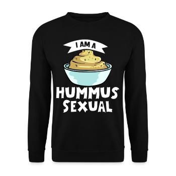 Hummus chickpea recipes Black bean - Unisex Sweatshirt - black - Front - Alina (178cm) & Michal (187cm)