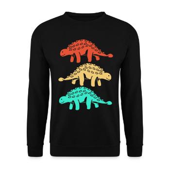 Dino - Sweat-shirt Unisexe - noir - Devant - Alina (178cm) & Michal (187cm)