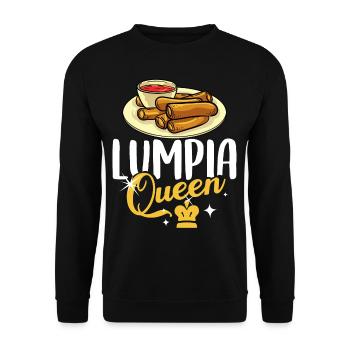 Lumpia Wraps Frühlingsrolle Shanghai Filipino - Unisex Pullover - Schwarz - Vorne - Alina (178cm) & Michal (187cm)