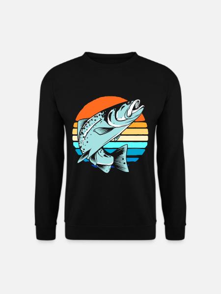 Angeln Fischen - Unisex Pullover - Schwarz