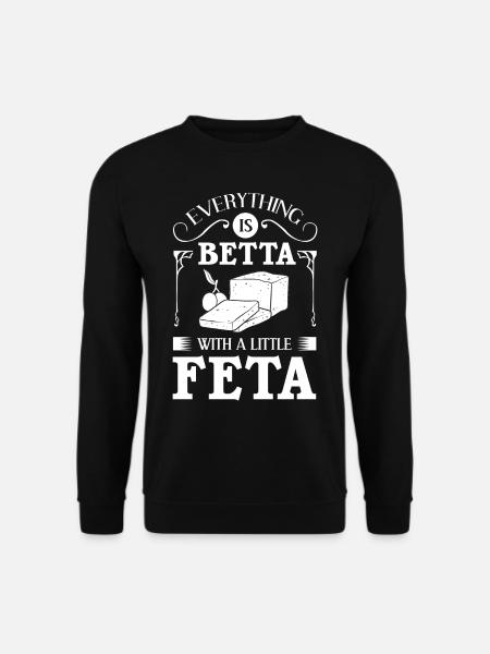 Fromages de chèvres de la feta Grec Fromage de brebis grec - Sweat-shirt Unisexe - noir