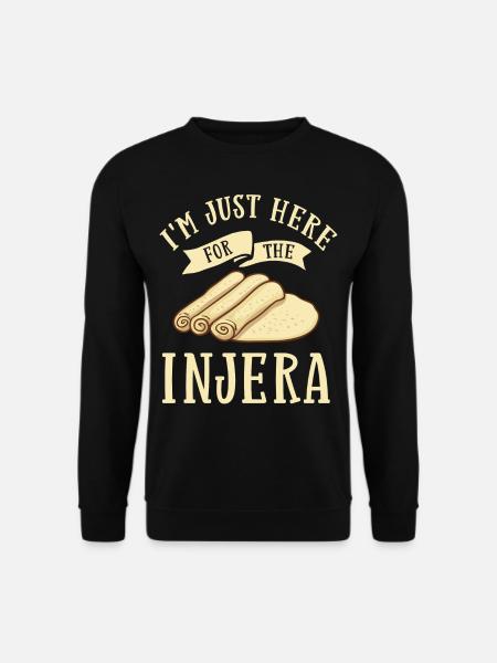 Injera Bread Flatbread Recipe Ethiopia Eritrea - Unisex Sweatshirt - black